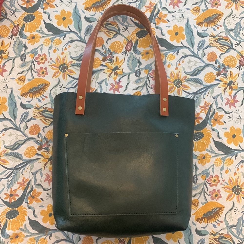 Portland Leather Goods Medium Tote in Forest